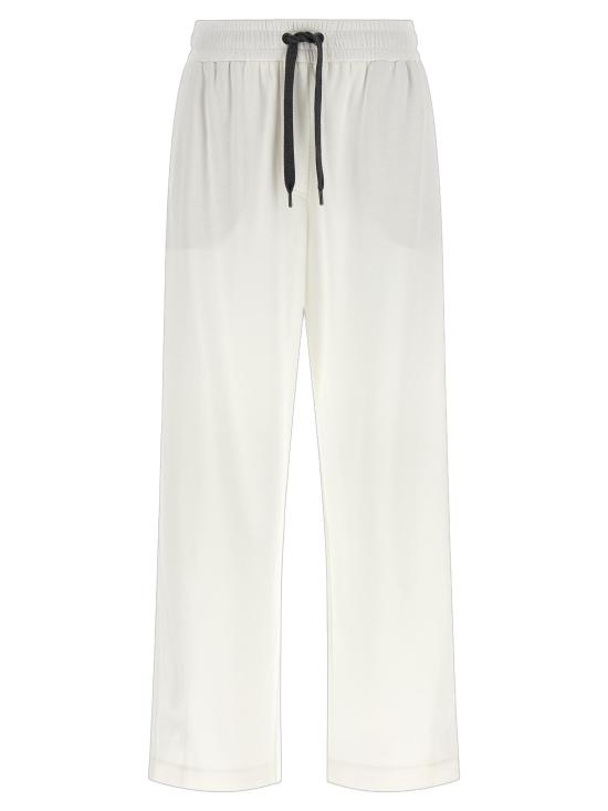 26SS 브루넬로 쿠치넬리 트레이닝/조거 팬츠 BR338079BM WHITE