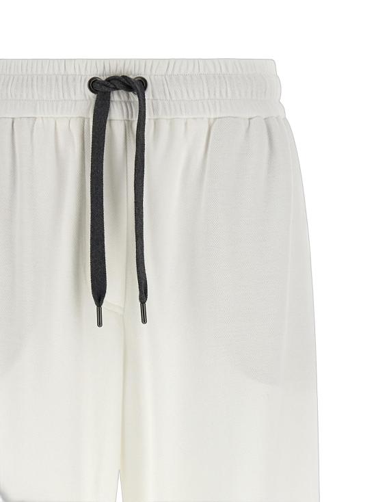26SS 브루넬로 쿠치넬리 트레이닝/조거 팬츠 BR338079BM WHITE - BRUNELLO CUCINELLI