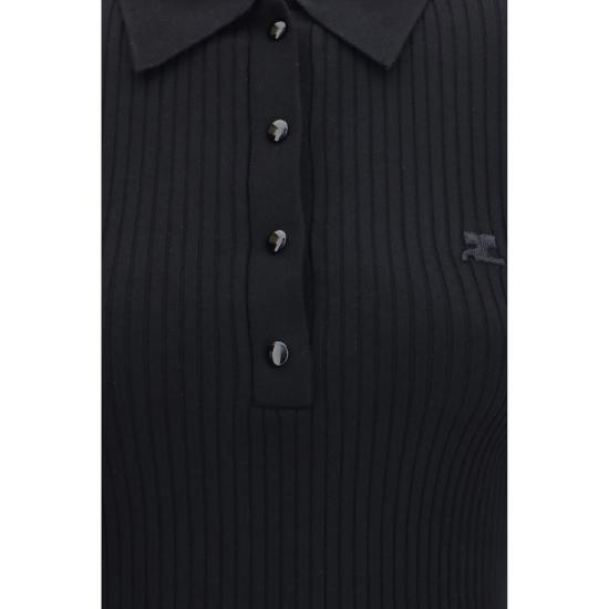 26FW 쿠레쥬 폴로 티셔츠 CO326MPO072FI00019999BB BLACK - COURREGES