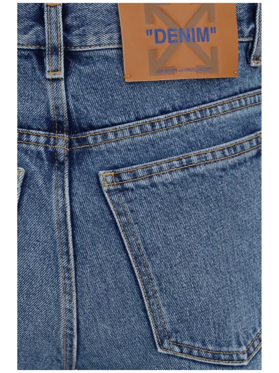 26FW 오프화이트 데님 팬츠 2FM01820B W423 LIGHT MEDIUM BLUE - OFF WHITE