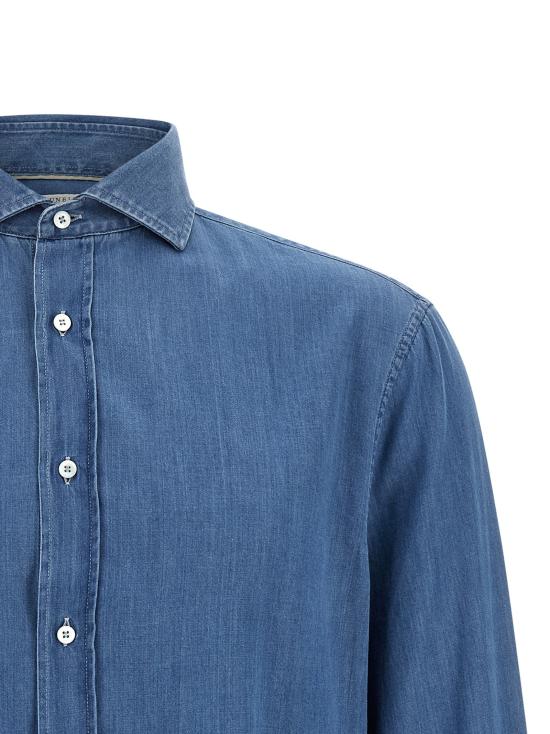 26SS 브루넬로 쿠치넬리 셔츠 BR326174BM BLUE - BRUNELLO CUCINELLI