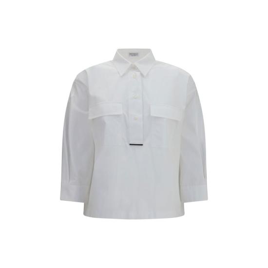 26SS 브루넬로 쿠치넬리 셔츠 BRMH772NA905C159BB WHITE