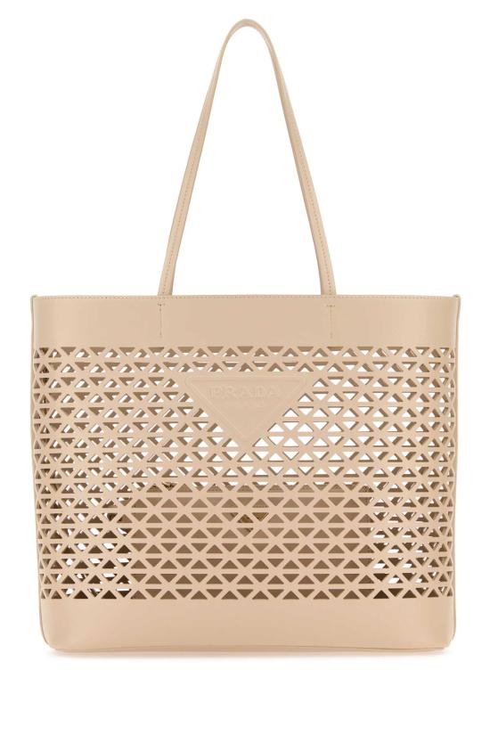 25FW 프라다 퍼포레이티드 라지 레더 토트백 1BG5032CY4 F0485 BEIGE