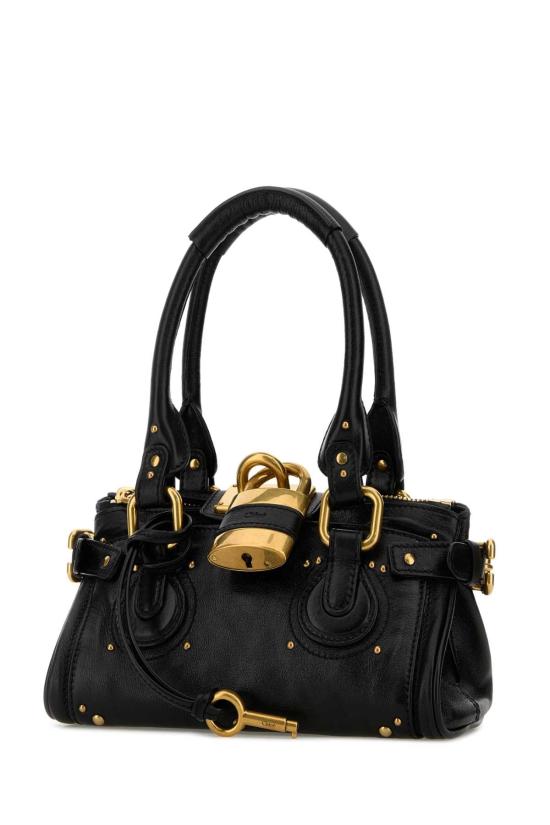 26FW 끌로에 스몰 그레인드 레더 패딩턴 백 CH26SS805P75 001 BLACK - CHLOE