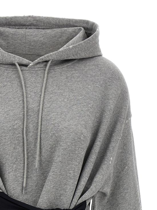 26SS MM6 메종마르지엘라 후드 티셔츠 MM327857BM GRAY - MM6 MAISON MARGIELA
