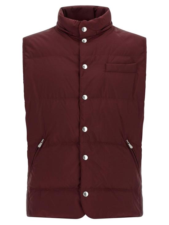 26FW 브루넬로 쿠치넬리 베스트 BR337514BM BURGUNDY - BRUNELLO CUCINELLI
