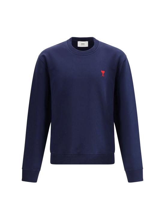 26FW 아미 스몰 하트 로고 스웨트셔츠 BFUSW035730 430 NAVY