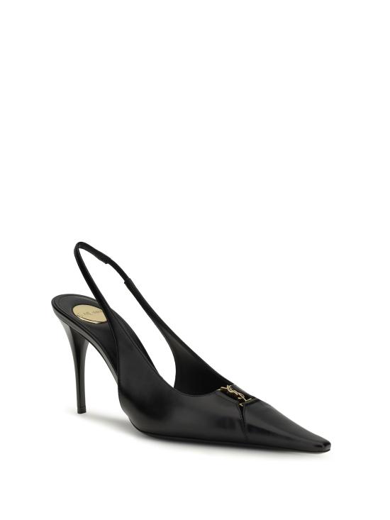26FW 생로랑 베이비론 브레테유 슬링백 펌프스 806685AAEHI 1000 BLACK - SAINT LAURENT