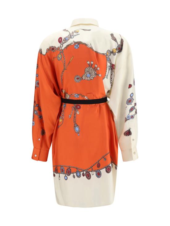 26FW 베르사체 원피스 10254951A18636 5O360 ORANGE - VERSACE