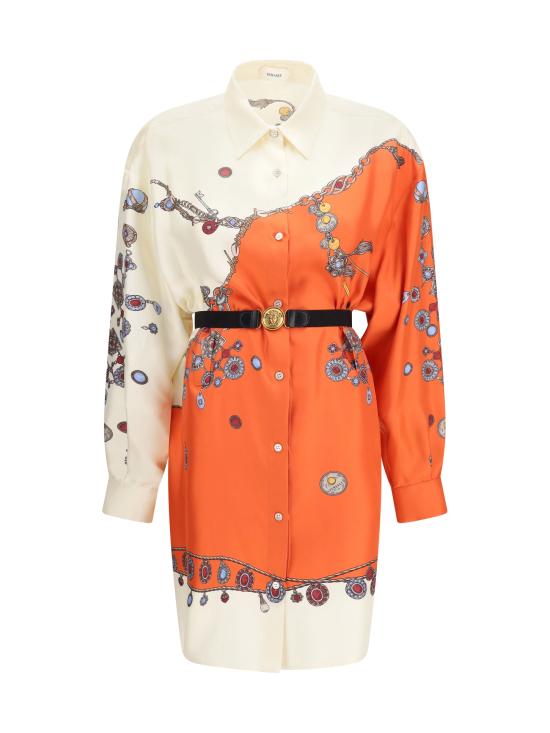26FW 베르사체 원피스 10254951A18636 5O360 ORANGE