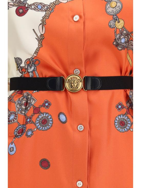 26FW 베르사체 원피스 10254951A18636 5O360 ORANGE - VERSACE