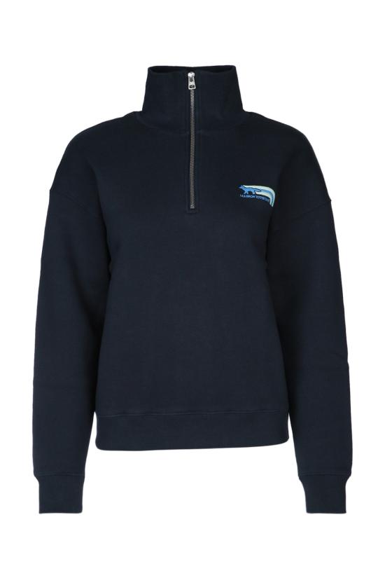 25FW 메종키츠네 플래시 폭스 스웨트셔츠 MW00306KM0307 P492 NAVY