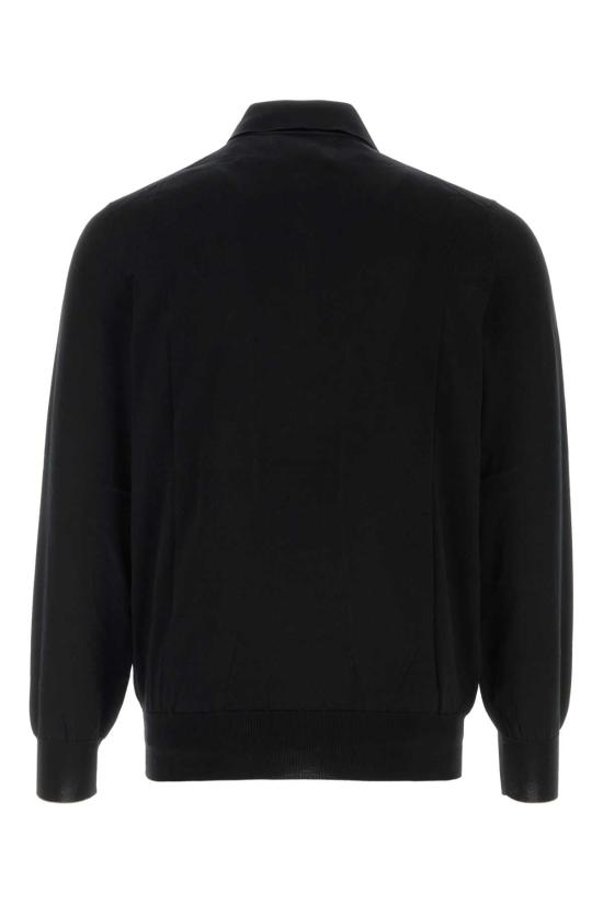 26SS 브루넬로 쿠치넬리 니트 폴로 셔츠 M29800135 CH101 BLACK - BRUNELLO CUCINELLI