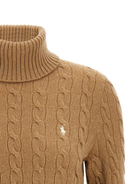 26FW 폴로 랄프로렌 울 캐시미어 케이블 니트 터틀넥 211888686006 Beige - POLO RALPH LAUREN