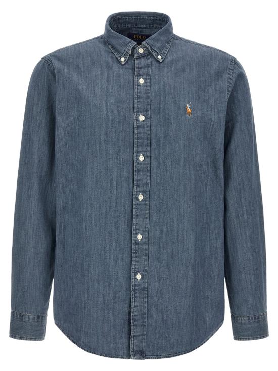 26FW 폴로 랄프로렌 포니로고 자수 데님 셔츠 710792043001 Blue