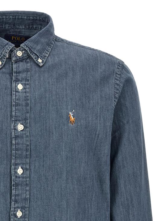 26FW 폴로 랄프로렌 포니로고 자수 데님 셔츠 710792043001 Blue - POLO RALPH LAUREN