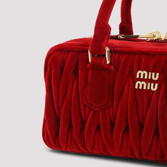 26FW 미우미우 아르카디 로고 토트백 5BB142VOON 2EOM F0011 ROSSO - MIU MIU