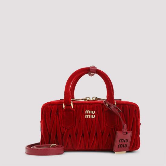 26FW 미우미우 아르카디 로고 토트백 5BB142VOON 2EOM F0011 ROSSO