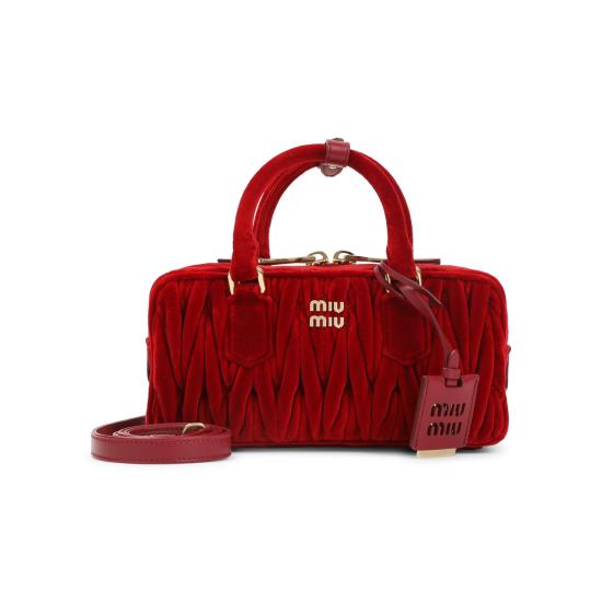 26FW 미우미우 아르카디 로고 토트백 5BB142VOON 2EOM F0011 ROSSO - MIU MIU