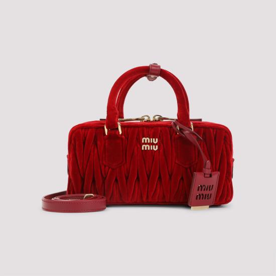 26FW 미우미우 아르카디 로고 토트백 5BB142VOON 2EOM F0011 ROSSO - MIU MIU