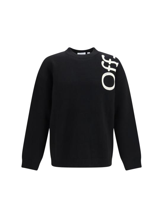 26FW 오프화이트 스웨터 OMHE213F26KNI00100 001 BLACK