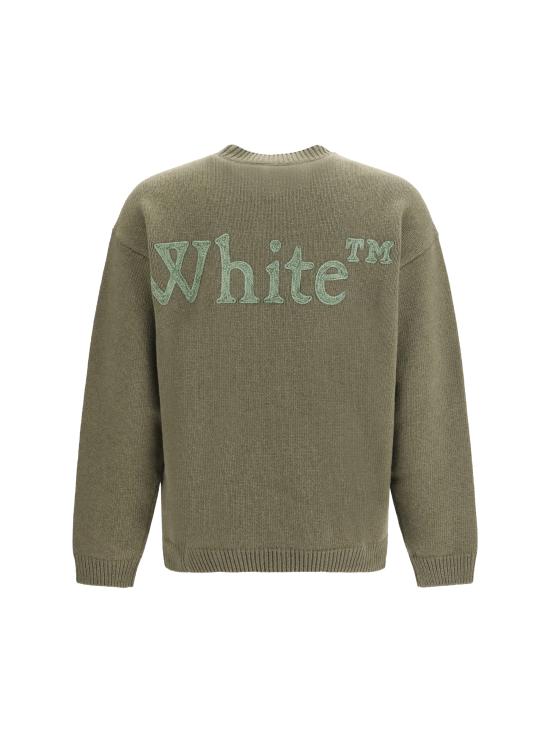 26FW 오프화이트 스웨터 OMHE20QF26KNI00100 022 GREEN - OFF WHITE