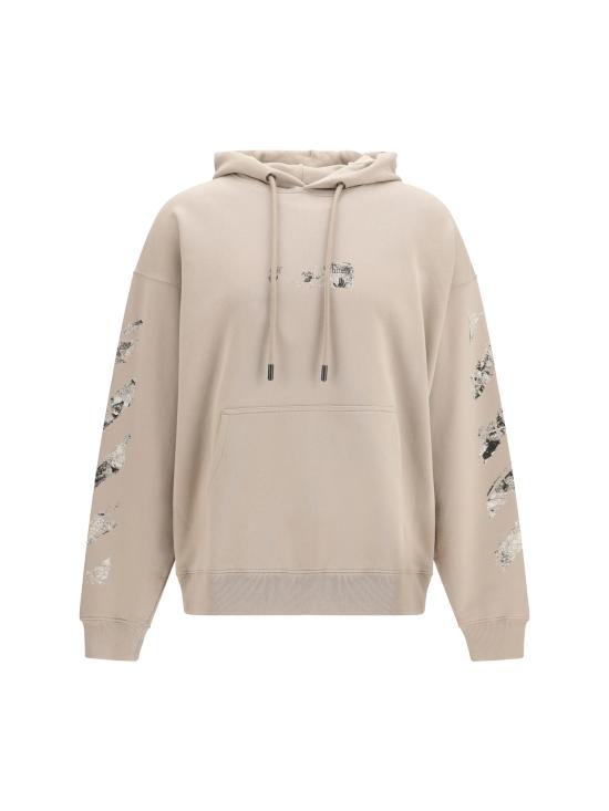 26FW 오프화이트 후드 티셔츠 OMBB085F26FLE00400 031 BEIGE