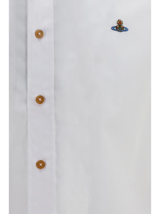 26FW 비비안웨스트우드 크랄 자카드 긴팔 셔츠 24010005W009Q A401 WHITE - VIVIENNE WESTWOOD