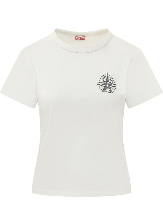 26FW 겐조 반팔 티셔츠 FG62TS2774SG 02 OFF WHITE
