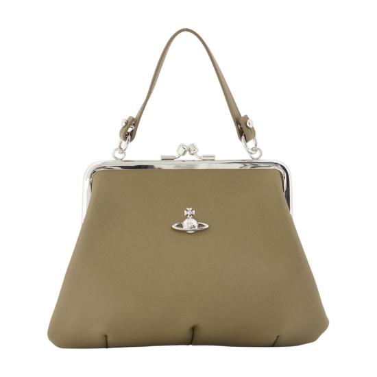 26FW 비비안웨스트우드 그래니 프레임 퍼스 4B010007W S0021 N404 KHAKI