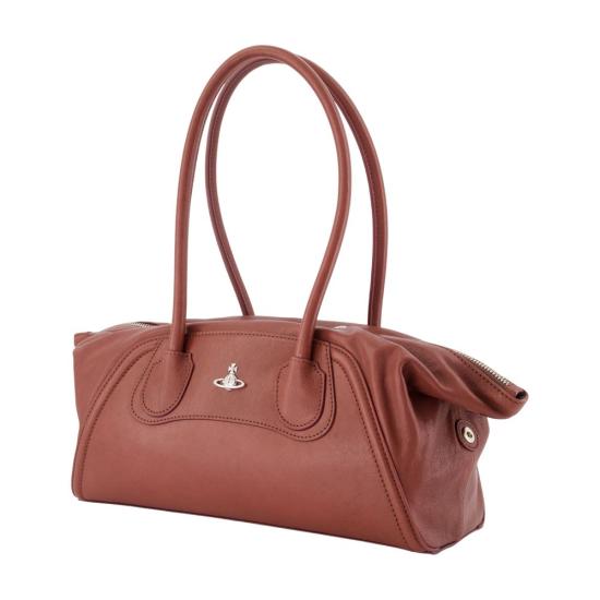 26FW 비비안웨스트우드 사피아노 레더 숄더백 4703000LW L00BX D405 BROWN - VIVIENNE WESTWOOD