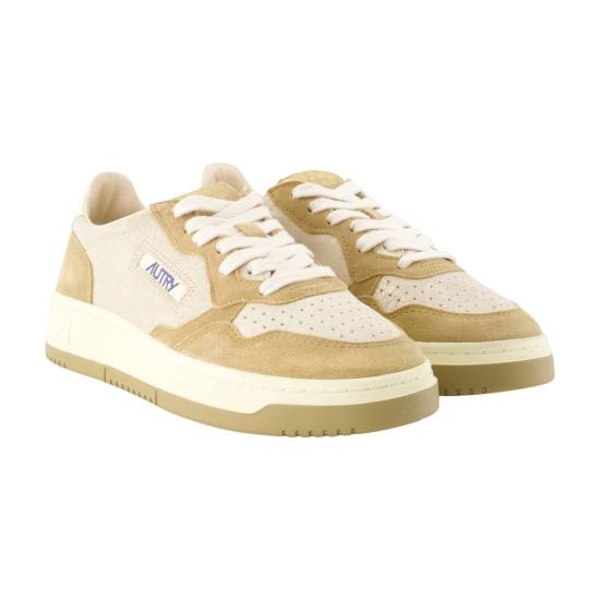 26FW 오트리 메달리스트 로우 레더 스니커즈 AULW YB01 GOLD - AUTRY