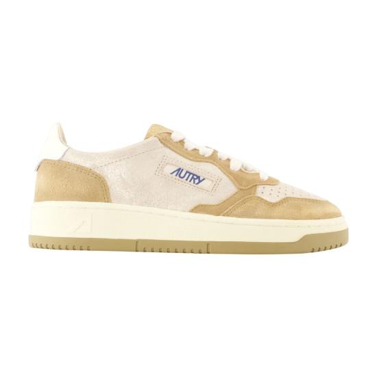 26FW 오트리 메달리스트 로우 레더 스니커즈 AULW YB01 GOLD