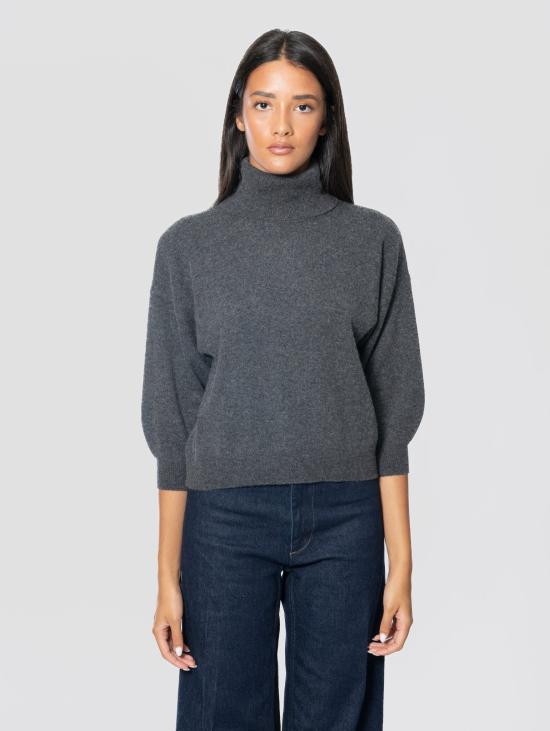26FW 막스마라 스웨터 Maglia Collo Alto 크롭 앤트러사이트