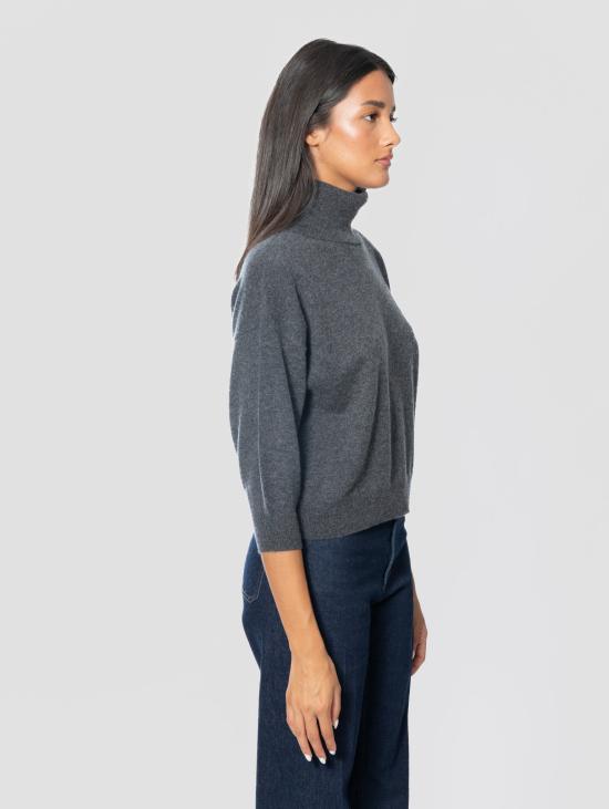 26FW 막스마라 스웨터 Maglia Collo Alto 크롭 앤트러사이트 - MAX MARA