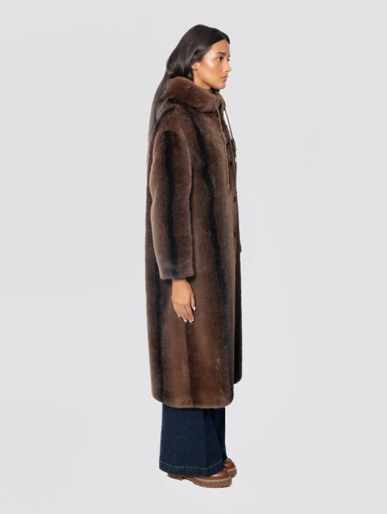 26FW 에르마노 피렌제 코트 에코펠리시아 룽가 콘 카푸치오 모로 - ERMANNO FIRENZE