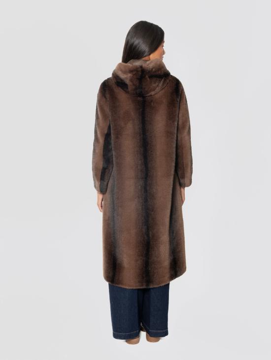 26FW 에르마노 피렌제 코트 에코펠리시아 룽가 콘 카푸치오 모로 - ERMANNO FIRENZE