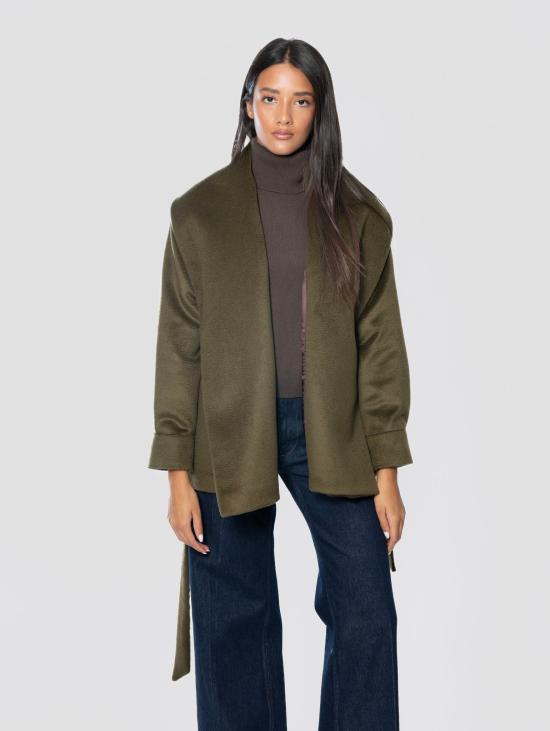 26FW 브레라스 밀라노 코트 라나 베르데의 Giaccone Corto con Collo Sciallato - BRERAS MILANO