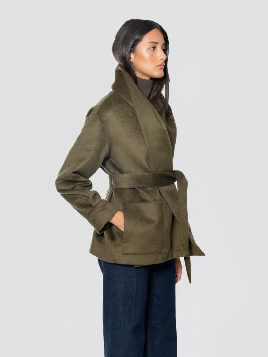 26FW 브레라스 밀라노 코트 라나 베르데의 Giaccone Corto con Collo Sciallato - BRERAS MILANO