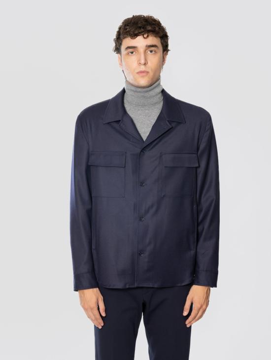 26FW 브릴리아1949 자켓 Flanella di lana John Blu 오버셔츠