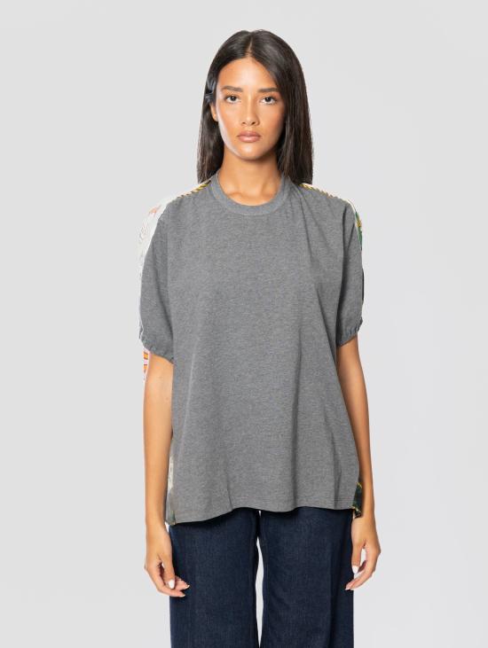 26FW 에센셜앤트워프 탑 Seta e Cotone Grigio 티셔츠 Doppio Tessuto