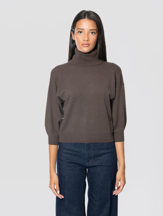 26FW 막스마라 스웨터 Maglia Collo Alto 크롭 Testa di Moro