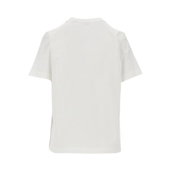 26FW 버버리 체크 커시브 로고 코튼 티셔츠 8118971 White - BURBERRY