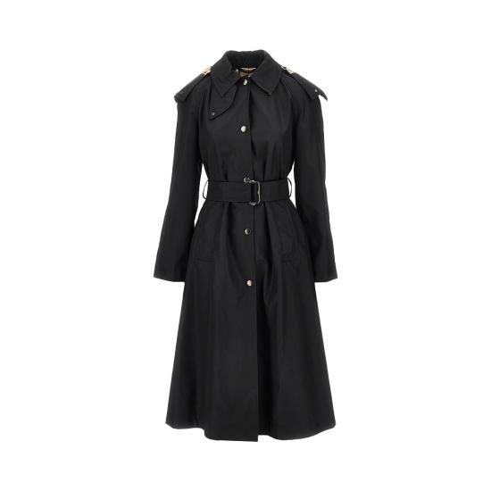 26FW 버버리 롱 나일론 후드 카 코트 8118730 Black