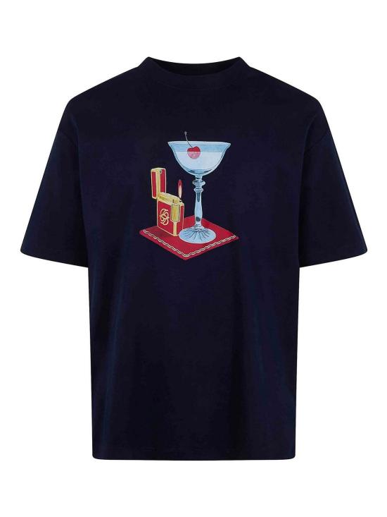 25FW 드롤드무슈 반팔 티셔츠 JTS291CO002NAVY Blue