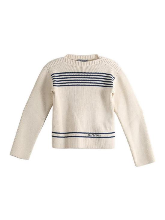 26FW 발렌시아가 리브드 보트넥 스웨터 876806T34614282 Blue