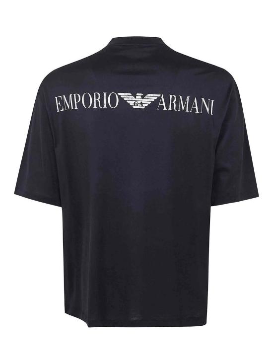 25FW 엠포리오 아르마니 반팔 티셔츠 EM005277AF24470UC001 Black - EMPORIO ARMANI