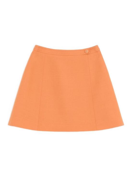 26FW 발렌티노 가라바니 미디 스커트 9B3RAFB01CF136 ORANGE