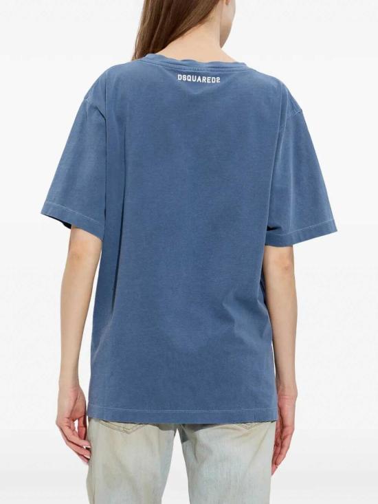 25FW 디스퀘어드2 반팔 티셔츠 S75GD0519D20108470 Blue - DSQUARED2