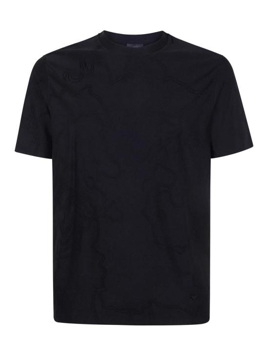 25FW 엠포리오 아르마니 반팔 티셔츠 EM004644AF23458FC333 Black